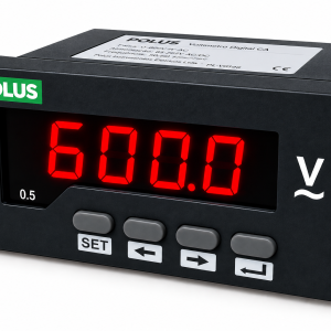 Voltimetro Digital PL-DGVL 48x96mm – Medição até 600Vca Com Alarme e Comunicação RS485