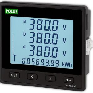 Multimedidor Digital Trifásico PL-M3 LCD – Medição de Tensão, Corrente, Potência e Fator de Potência via RS-485