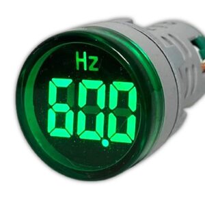Sinaleiro Frequencímetro Digital PL-SHZ-VERDE – Medição de 20 a 75Hz, LED 22mm