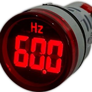 Sinaleiro Frequencímetro Digital PL-SHZ-Vermelho – Medição de 20 a 75Hz, LED 22mm