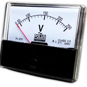 Voltímetro Analógico AC PL-FM67 250VCA Leitura Direta
