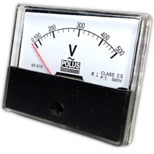 Voltímetro Analógico AC PL-FM67 500VCA Leitura Direta