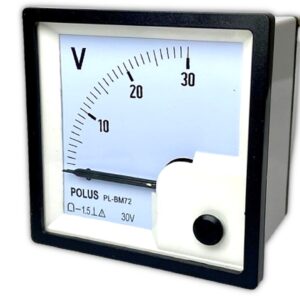 Voltímetro Analógico DC PL-BM72 30VCC Leitura direta
