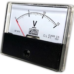 Voltímetro Analógico DC PL-BM67 15VCC Leitura direta